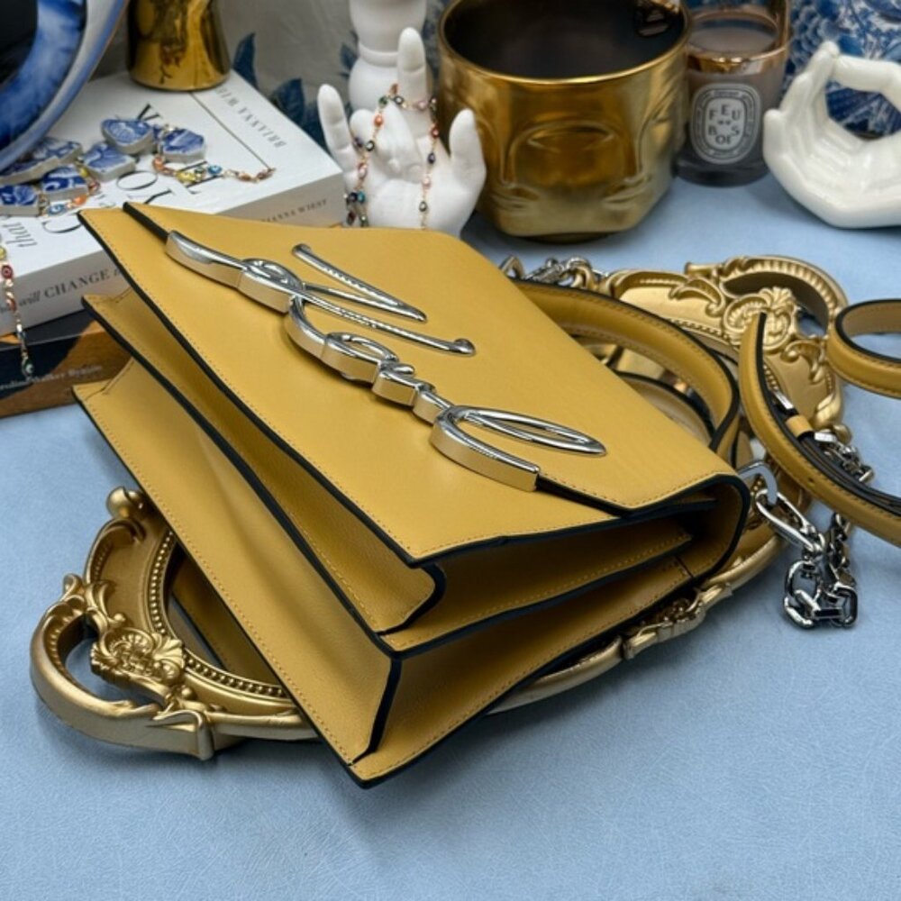🆕 KARL LAGERFELD 🧿 NWOT K/Signature Medium Crossbody Bag, Trench Beige Yellow - Picture 10 of 16